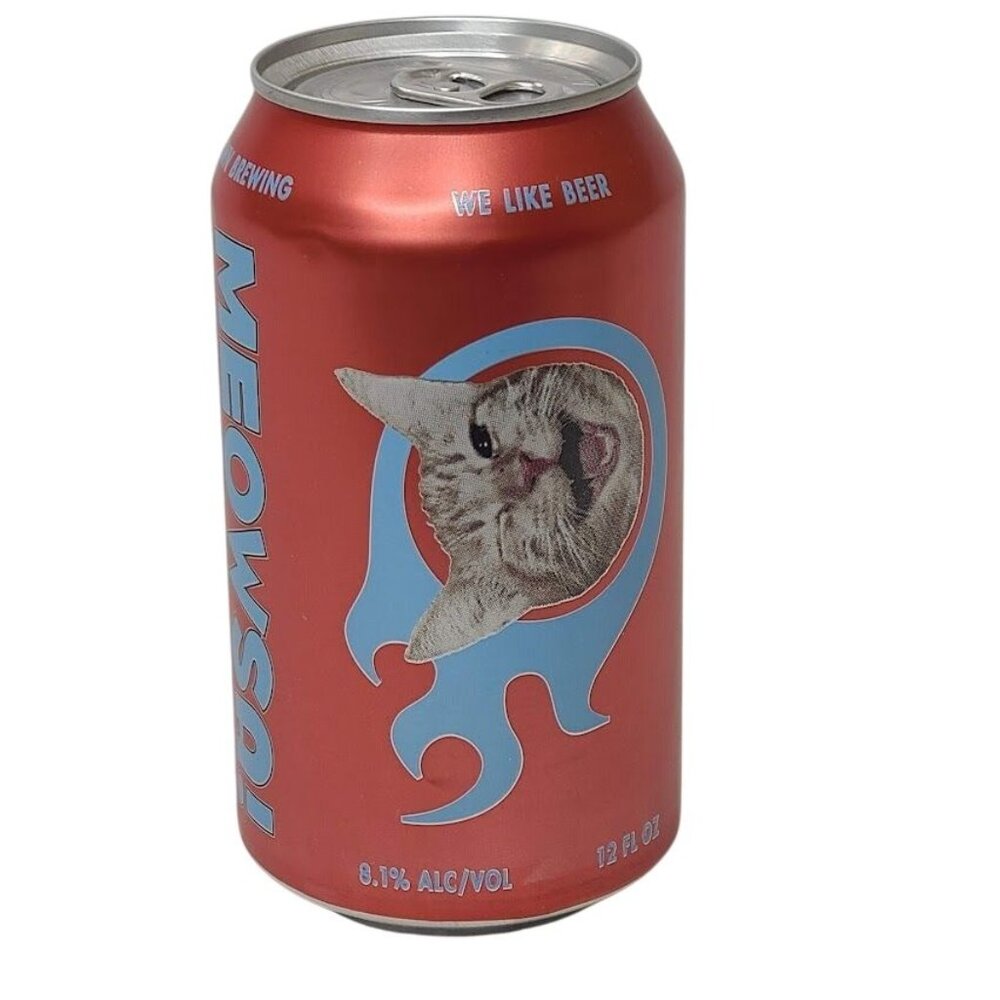 Georgetown Brewing Seattle WA Meowsa! Double IPA Empty Beer Can Bottom Opened